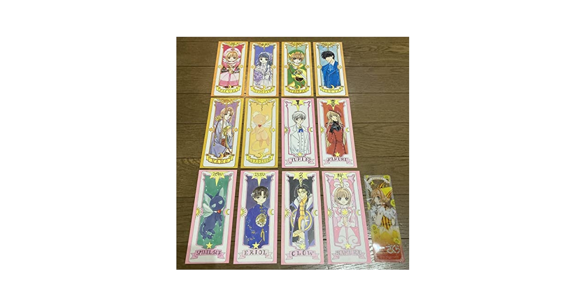 カードキャプターさくら　1〜12巻　クリアカード編　1〜16巻　カードしおり さくらちゃん表紙絵オリジナルクリアしおり15点セット＆豪華